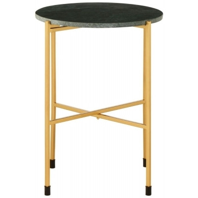Bridgton Green Marble and Gold Large Side Table - image 1