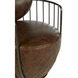 Bricelyn Genuine Leather Swivel Chair - thumbnail 3