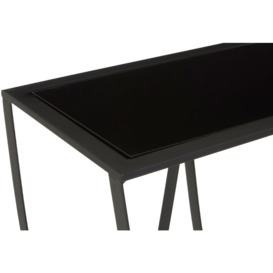 Bellwood Black Console Table with Glass Top - thumbnail 2