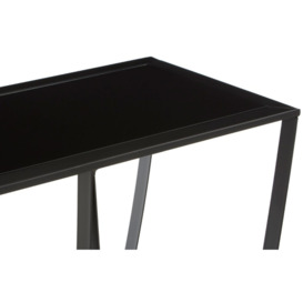 Bellwood Black Console Table with Glass Top - thumbnail 3