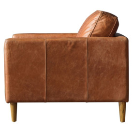 Helix Vintage Brown Leather Armchair - thumbnail 3