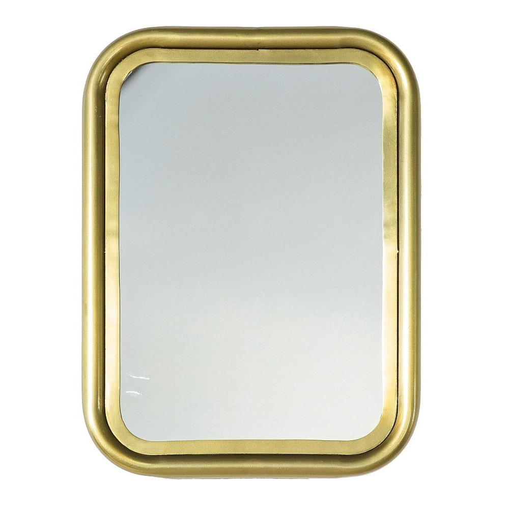 Ava Brass Small Wall Rectangular Mirror - 46cm x 61cm - image 1