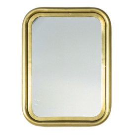 Ava Brass Small Wall Rectangular Mirror - 46cm x 61cm - thumbnail 1