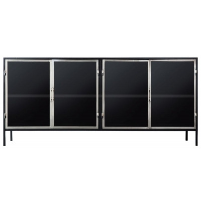 Florien Black Iron and Glass Sideboard - image 1
