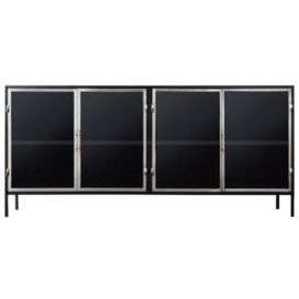 Florien Black Iron and Glass Sideboard - thumbnail 1