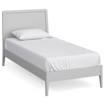 Capri Silver Grey 3ft Single Bed, Low Foot End with Panelled Headboard