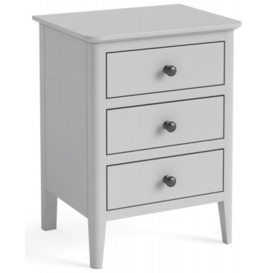 Capri Silver Grey Bedside Cabinet - 3 Drawers