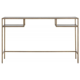 Norwich Glass and Metal Desk - Comes in Silver and Champagne Options - thumbnail 1