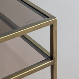 Norwich Glass and Metal Desk - Comes in Silver and Champagne Options - thumbnail 2