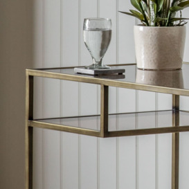 Norwich Glass and Metal Desk - Comes in Silver and Champagne Options - thumbnail 3