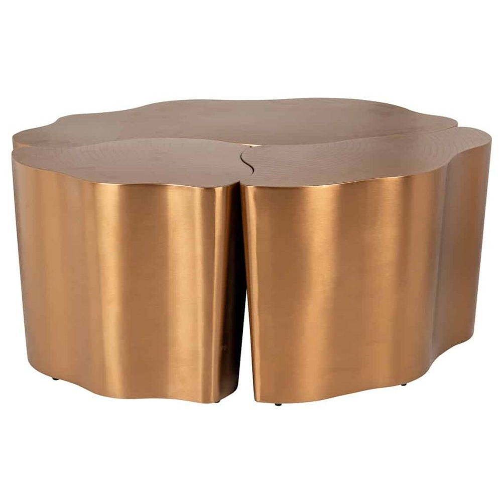 Tree Brushed Gold Coffee Table (Set of 3) - image 1