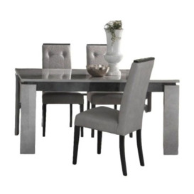 Milo Grey Marble Effect Italain Extending Dining Table and 4 Chair - thumbnail 1