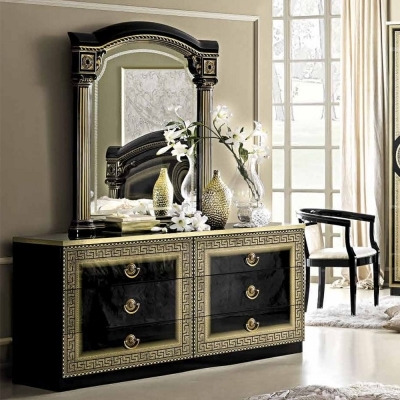 Camel Aida Black and Gold Italian Double Dresser - image 1