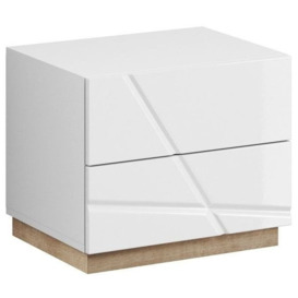 Futura White Gloss Bedside Cabinet