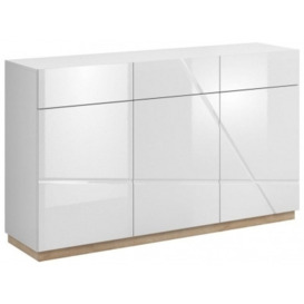 Futura White Gloss 3 Door 3 Drawer Sideboard