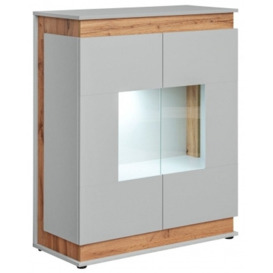 Berlin Grey and Oak Display Cabinet