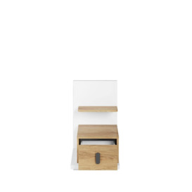 Emily Natural and White Bedside Table - thumbnail 2