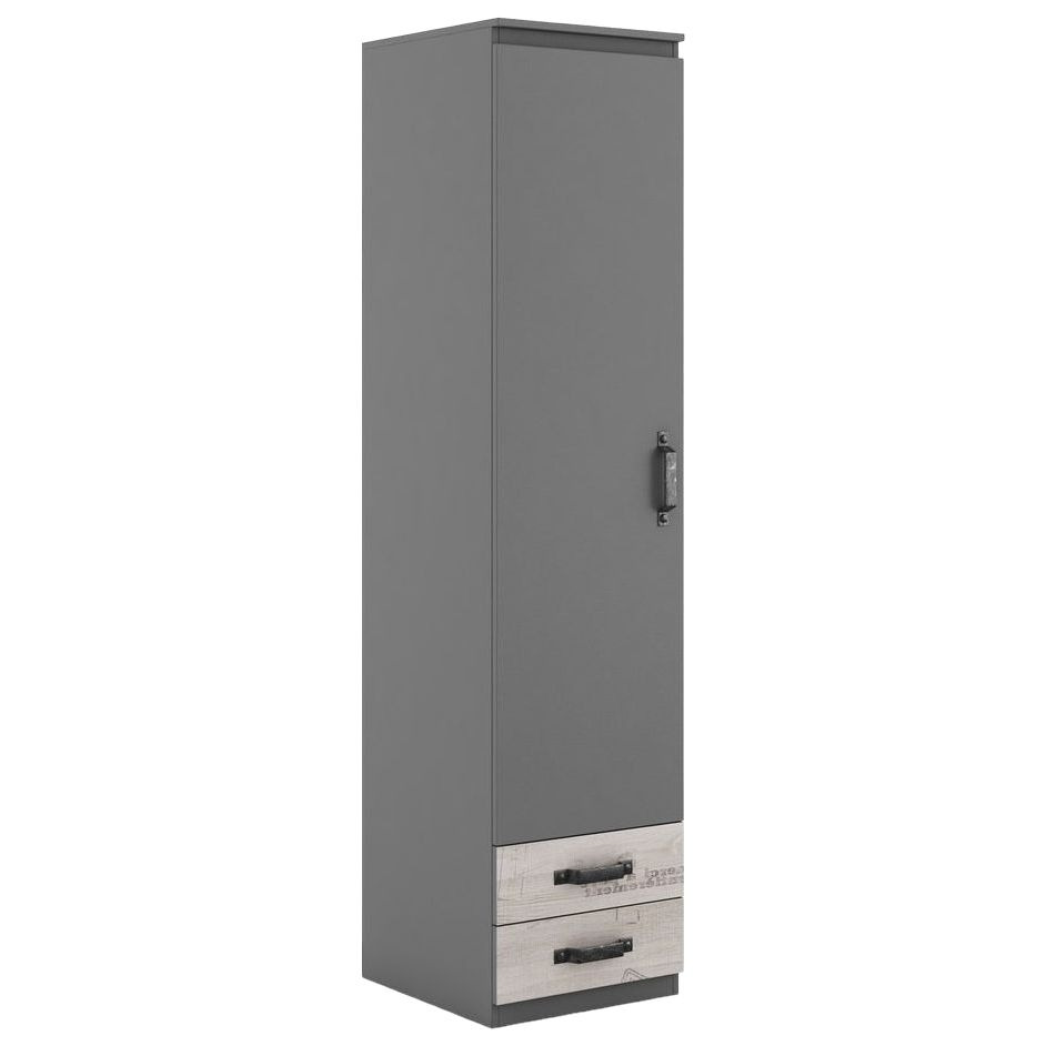 Santana Graphite Grey 1 Door Tall Cabinet - image 1