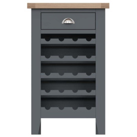 Hampstead Charcoal Painted 1 Drawer Wine Cabinet - thumbnail 1