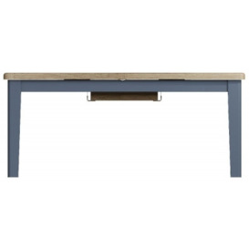 Ringwood Blue Painted 180cm-230cm 4 Seater Extending Dining Table - Oak Top