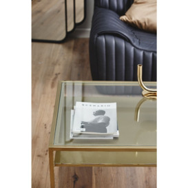 NORDAL Etne Glass and Gold Coffee Table - thumbnail 3