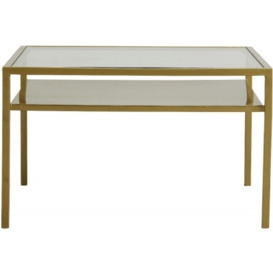 NORDAL Etne Glass and Gold Coffee Table - thumbnail 1