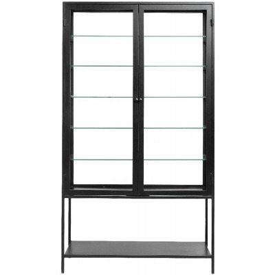NORDAL Mondo Black 2 Door Glass Display Cabinet - image 1