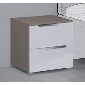 20UP Bedside Cabinet with Matt White Front