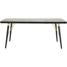 NORDAL Black and Gold Dining Table - 4 Seater