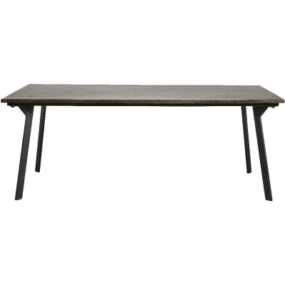 NORDAL Chestnut Brown Shiny Squares Dining Table - image 1