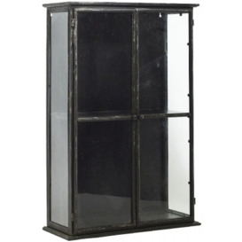NORDAL Downtown Black 2 Door Glass Wall Display Cabinet