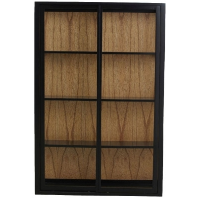 NORDAL Bei Black 2 Sliding Door Wall Display Cabinet - image 1