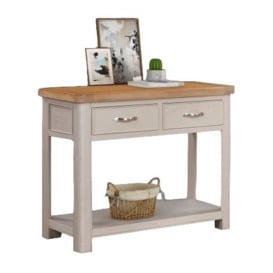 Clarion Oak and Grey Painted Large Console Table