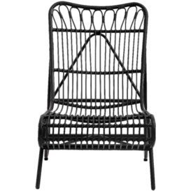 NORDAL Hazel Black Garden Lounge Chair