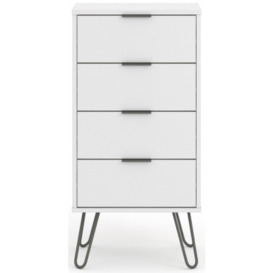 Augusta 4 Drawer Narrow Chest with Hairpin Legs