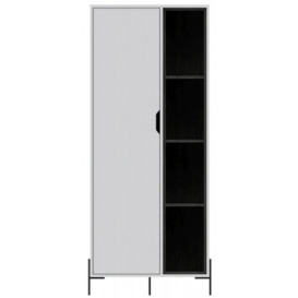 Dallas White and Grey Oak Effect Display Cabinet