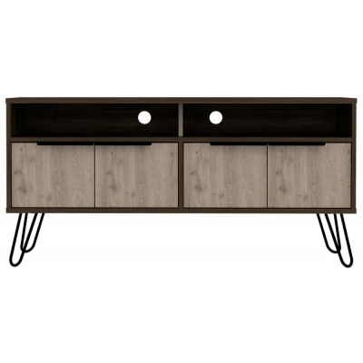 Nevada Grey Oak Wide TV Unit with Hairpin Legs - image 1