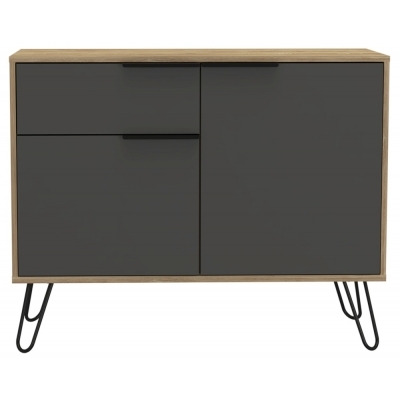 Vegas Grey Melamine Small Sideboard with Hairpin Legs - image 1