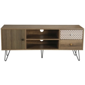 Casablanca Printed TV Unit with Hairpin Legs