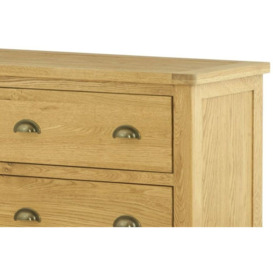Portland 6 Drawer Chest - Comes in Oak, Stone Painted & Ivory White Painted - thumbnail 2