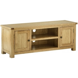 Portland Large TV Cabinet - Comes in Oak, Stone Painted & Ivory White Painted - thumbnail 1