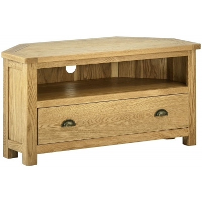 Portland Corner TV Cabinet - Comes in Oak, Stone Painted & Ivory White Painted - image 1