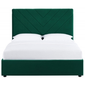 Islington Forest Green Velvet Upholstered 4ft 6in Double Bed