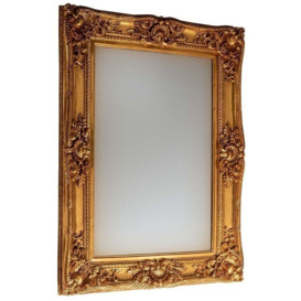 Boudoir French Ornate Gold Square Mirror