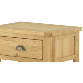 Portland 1 Drawer Lamp Table - Comes in Oak, Stone Painted & Ivory White Painted - thumbnail 2