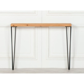 Rustic Console Table with Hairpin Legs - thumbnail 3