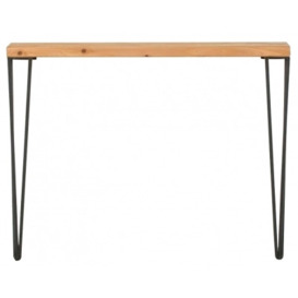 Rustic Console Table with Hairpin Legs
