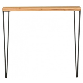 Rustic Large Console Table with Hairpin Legs - thumbnail 1
