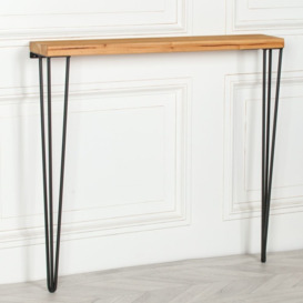 Rustic Large Console Table with Hairpin Legs - thumbnail 3