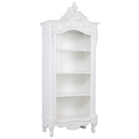 French White Carved Bookcase - thumbnail 1